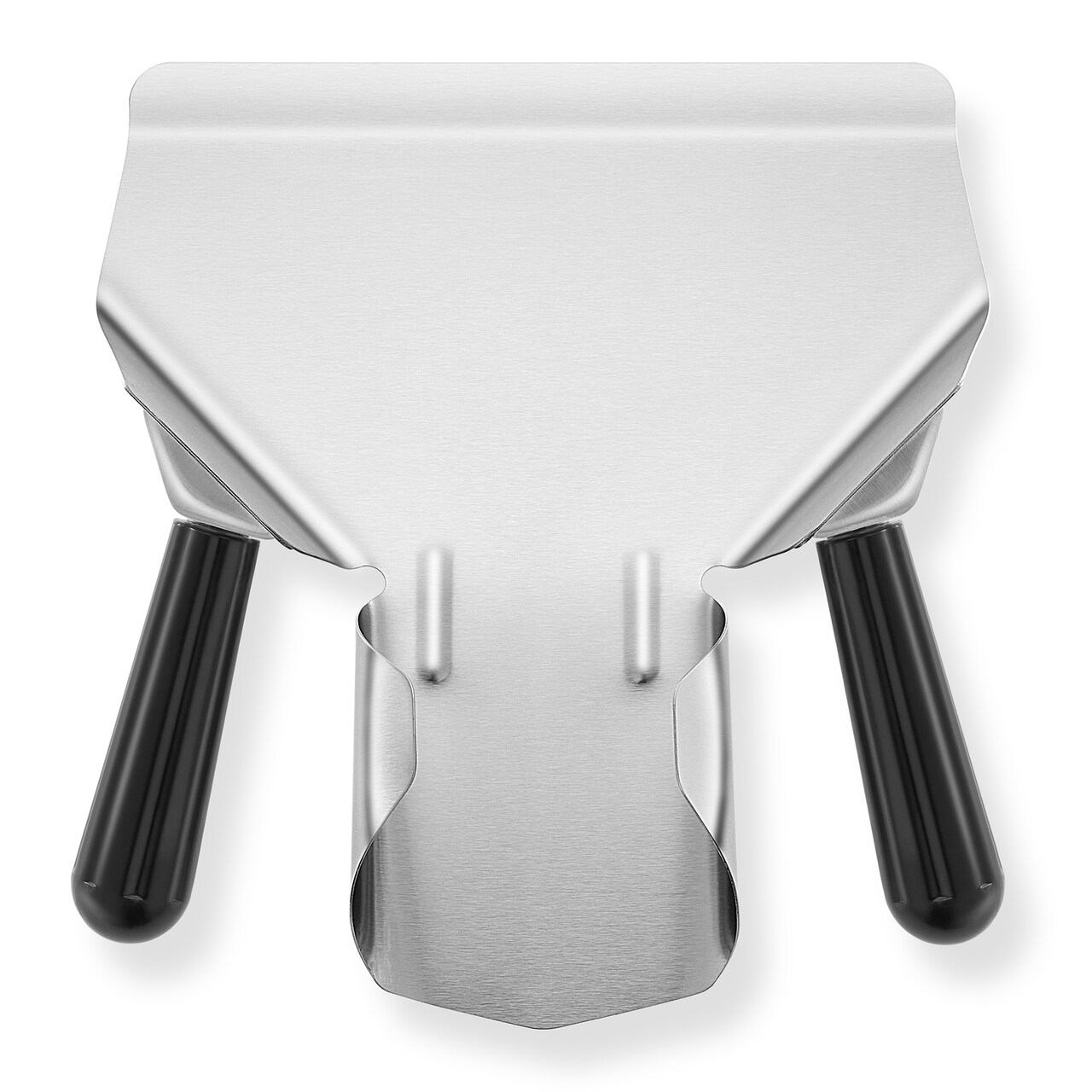 Olde Midway Stainless Steel French Fry Scoop with Dual Handles - Commercial Fry Bagger Scooper